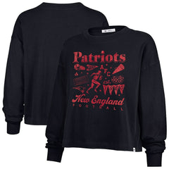 New England Patriots '47 Women's Team Collage Sydney Long Sleeve T-Shirt - Navy - 47 brand