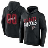 Atlanta Falcons Hustle Personalized Name & Number Hoodie - Black - NFL