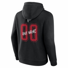 Atlanta Falcons Hustle Personalized Name & Number Hoodie - Black - NFL