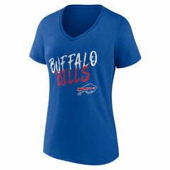 Buffalo Bills Women's Hustle Personalized Name & Number V-Neck T-Shirt - Royal - NFL