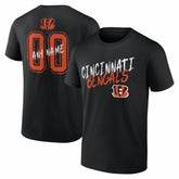 Cincinnati Bengals Hustle Personalized Name & Number T-Shirt - Black - NFL