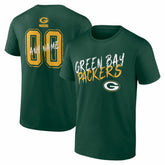Green Bay Packers Hustle Personalized Name & Number T-Shirt - Green - NFL