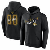 Jacksonville Jaguars Hustle Personalized Name & Number Hoodie - Black - NFL