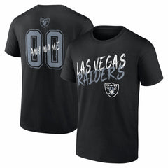 Las Vegas Raiders Hustle Personalized Name & Number T-Shirt - Black - NFL