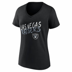 Las Vegas Raiders Women's Hustle Personalized Name & Number V-Neck T-Shirt - Black - NFL