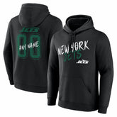 New York Jets Hustle Personalized Name & Number Hoodie - Black - NFL