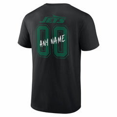 New York Jets Hustle Personalized Name & Number T-Shirt - Black - NFL