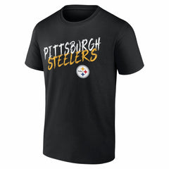 Pittsburgh Steelers Hustle Personalized Name & Number T-Shirt - Black - NFL