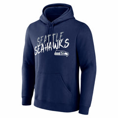 Seattle Seahawks Hustle Personalized Name & Number Hoodie - College Navy - NFL
