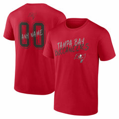 Tampa Bay Buccaneers Hustle Personalized Name & Number T-Shirt - Red - NFL