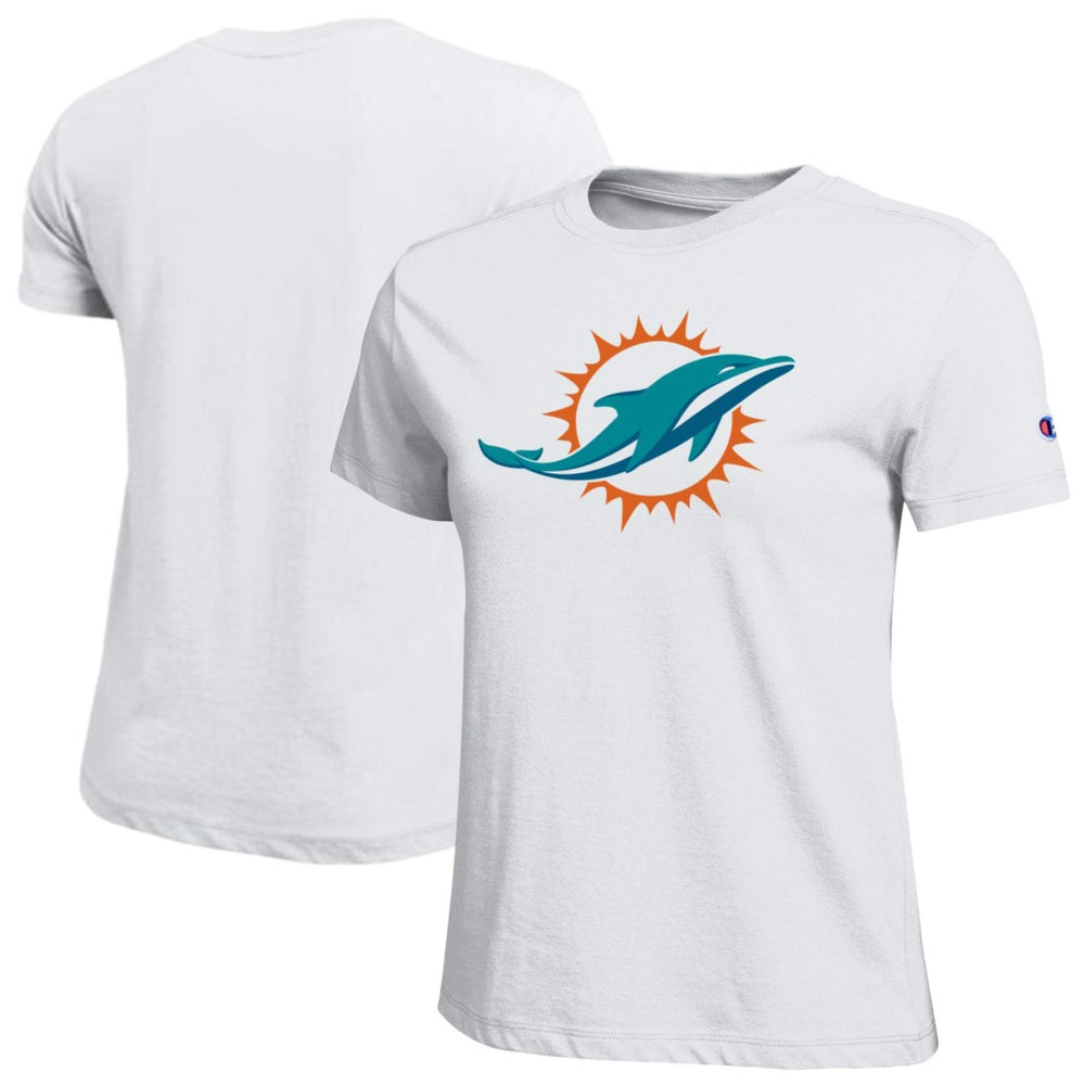 Miami Dolphins Champion Women's Logo T-Shirt - White - NFL