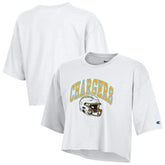 Los Angeles Chargers Champion Women's Boyfriend Cropped T-Shirt - White - NFL