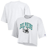 Miami Dolphins Champion Women's Boyfriend Cropped T-Shirt - White - NFL