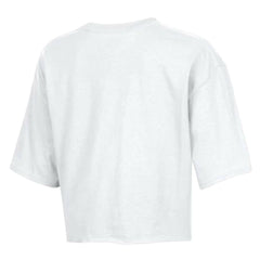 San Francisco 49ers Champion Women's Boyfriend Cropped T-Shirt - White - NFL