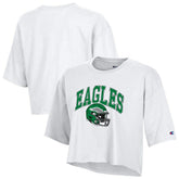 Philadelphia Eagles Champion Women's Boyfriend Cropped T-Shirt - White - NFL