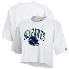 Seattle Seahawks Champion Women's Boyfriend Cropped T-Shirt - White - NFL