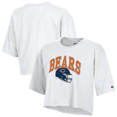 Chicago Bears Champion Women's Boyfriend Cropped T-Shirt - White - NFL