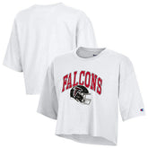 Atlanta Falcons Champion Women's Boyfriend Cropped T-Shirt - White - NFL
