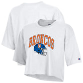 Denver Broncos Champion Women's Boyfriend Cropped T-Shirt - White - NFL