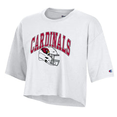 Arizona Cardinals Champion Women's Boyfriend Cropped T-Shirt - White - NFL