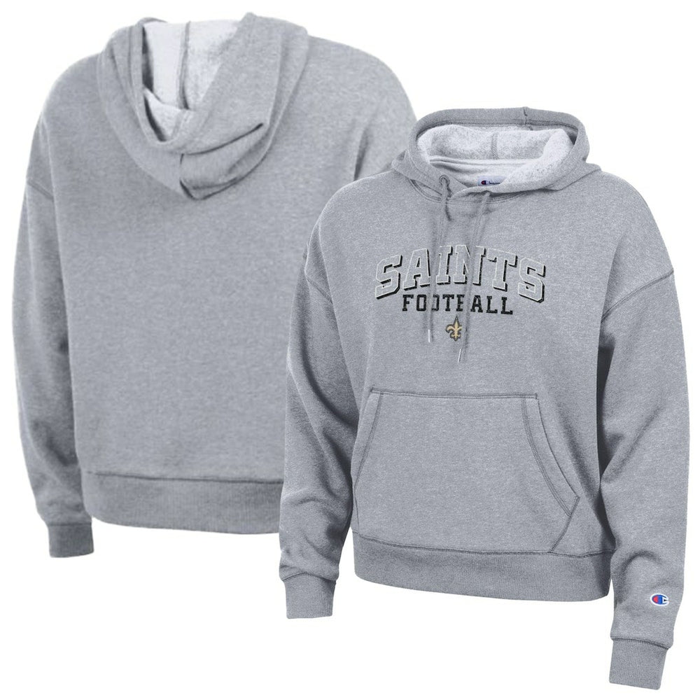 New Orleans Saints Champion Women's Triumph Tri-Blend Hoodie - Gray - NFL