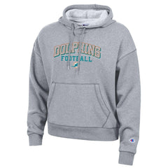 Miami Dolphins Champion Women's Triumph Tri-Blend Hoodie - Gray - NFL