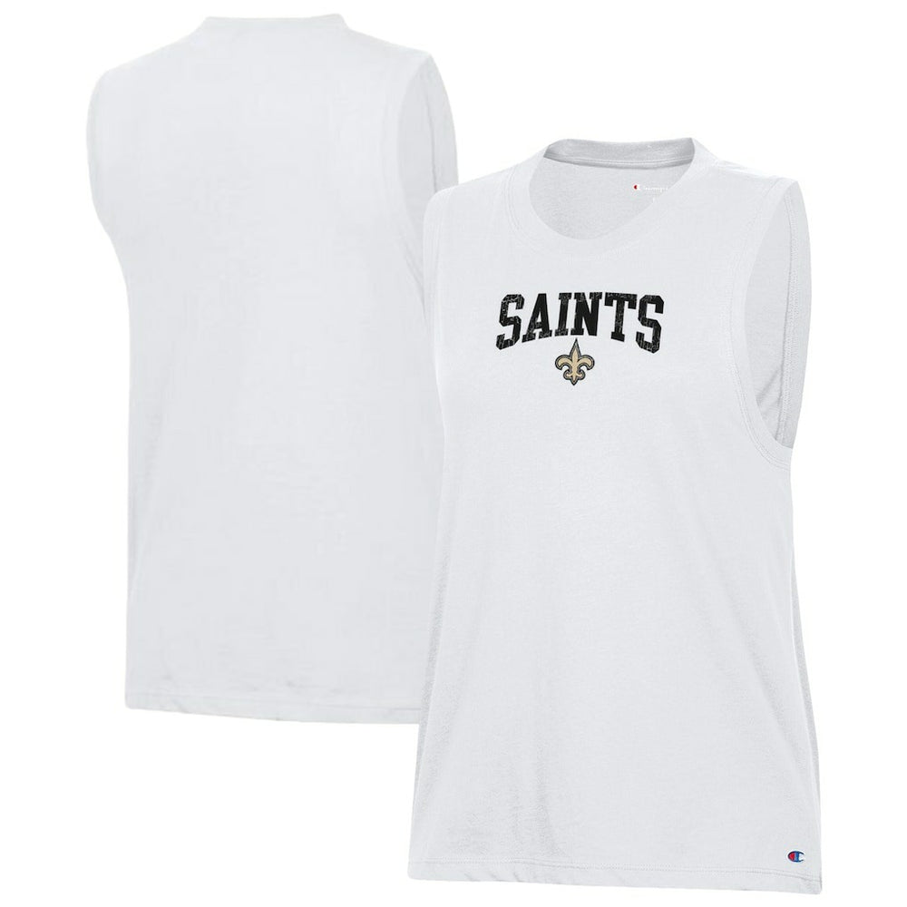 New Orleans Saints Champion Women's Muscle Tank Top - White - NFL