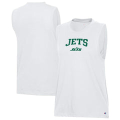 New York Jets Champion Women's Muscle Tank Top - White - NFL
