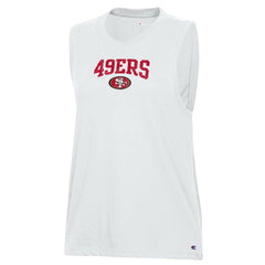 San Francisco 49ers Champion Women's Muscle Tank Top - White - NFL