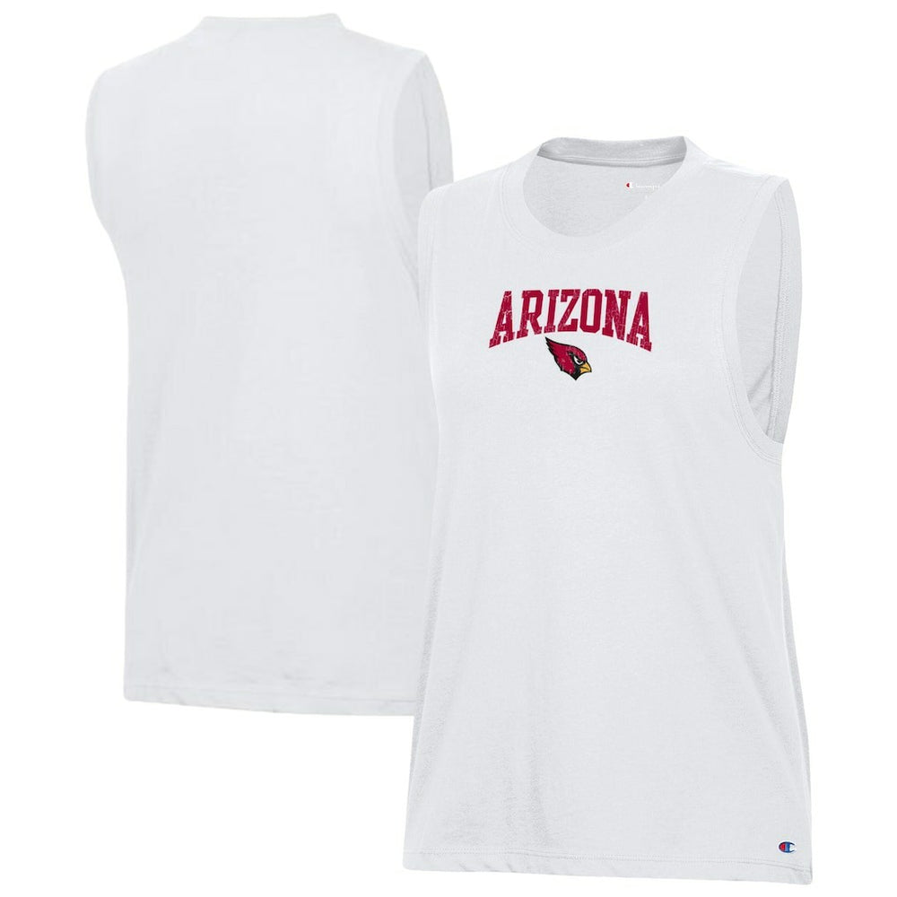 Arizona Cardinals Champion Women's Muscle Tank Top - White - NFL