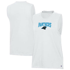 Carolina Panthers Champion Women's Muscle Tank Top - White - NFL