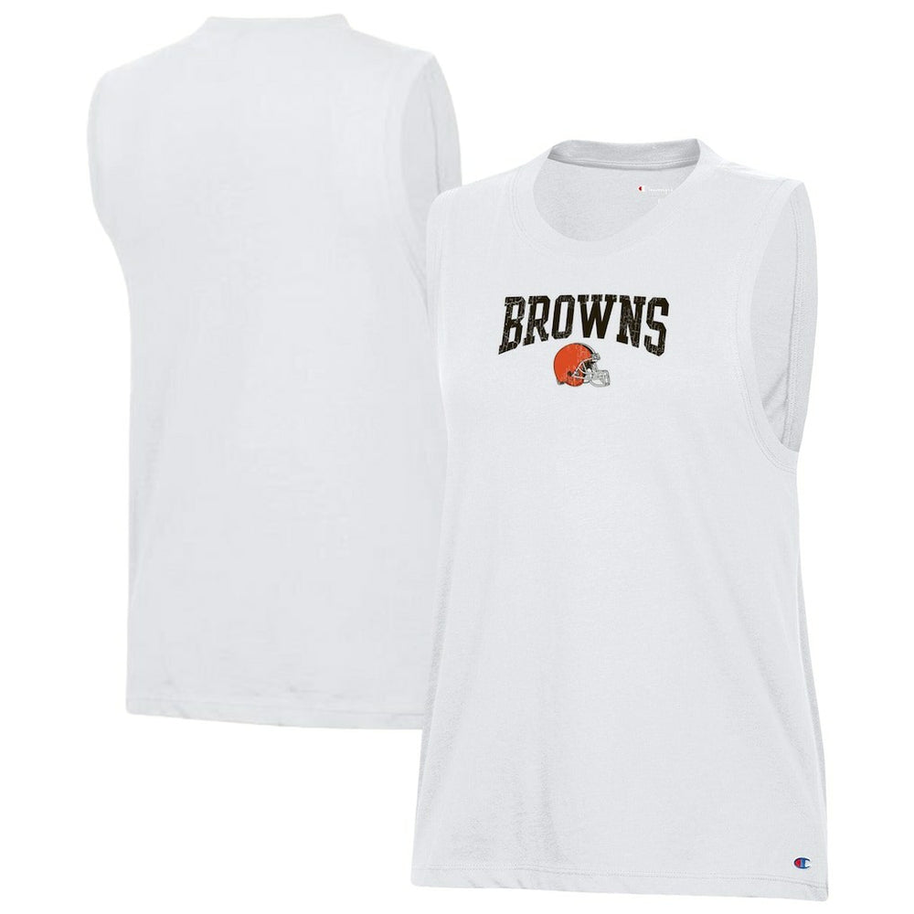 Cleveland Browns Champion Women's Muscle Tank Top - White - NFL