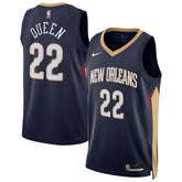 Nike Derik Queen New Orleans Pelicans Unisex Swingman Jersey Icon Edition Navy