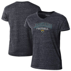 Jacksonville Jaguars Champion Women's Triumph Tri-Blend V-Neck T-Shirt - Black - NFL