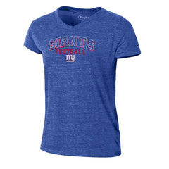 New York Giants Champion Women's Triumph Tri-Blend V-Neck T-Shirt - Royal - NFL