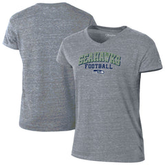 Seattle Seahawks Champion Women's Triumph Tri-Blend V-Neck T-Shirt - Gray - NFL