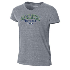 Seattle Seahawks Champion Women's Triumph Tri-Blend V-Neck T-Shirt - Gray - NFL