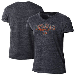 Cincinnati Bengals Champion Women's Triumph Tri-Blend V-Neck T-Shirt - Black - NFL