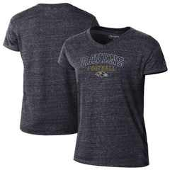 Baltimore Ravens Champion Women's Triumph Tri-Blend V-Neck T-Shirt - Black - NFL