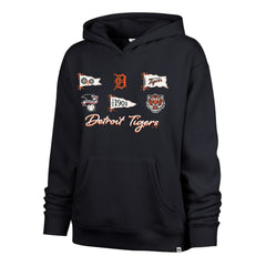 Detroit Tigers '47 Women's Bow & Banners Naomi Hoodie for sale