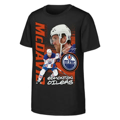 Connor McDavid Edmonton Oilers Outerstuff Youth Playmaker T-Shirt - Black | NHL near me