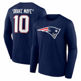 Drake Maye New England Patriots Nickname Long Sleeve T-Shirt - Navy - NFL