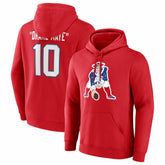 Drake Maye New England Patriots Nickname Hoodie - Red - NFL