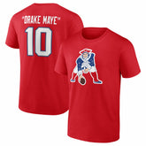 Drake Maye New England Patriots Nickname T-Shirt - Red - NFL