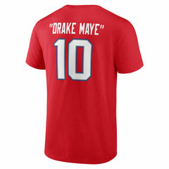 Drake Maye New England Patriots Nickname T-Shirt - Red - NFL