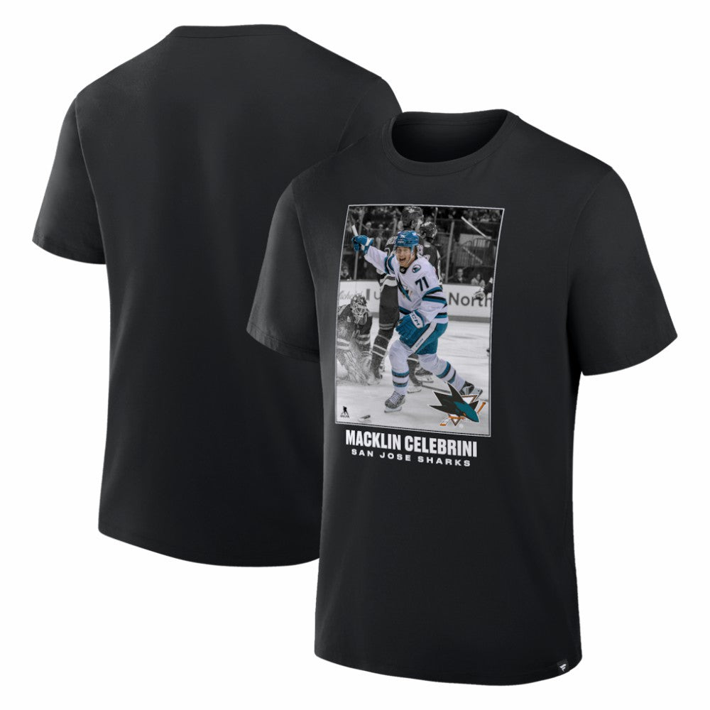 Macklin Celebrini San Jose Sharks NHL Moments Legacy T-Shirt - Black | NHL discount