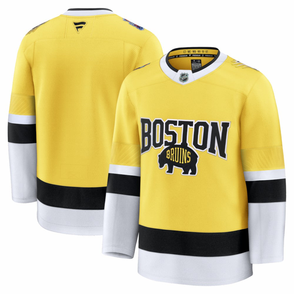 Boston Bruins Fanatics 2026 NHL Stadium Series Premium Custom Jersey - Gold | Fanatics Lifestyle