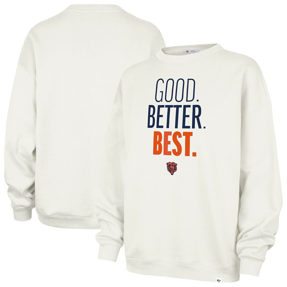 Chicago Bears '47 Women's Good. Better. Best. Imprint Oversized Sweatshirt - Cream - 47 brand