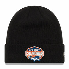 Denver Broncos New Era 2025 AFC West Division Champions Cuffed Knit Hat - Black - NFL