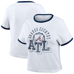 Atlanta Braves WEAR by Erin Andrews Women's Ringer Baby T-Shirt Online
